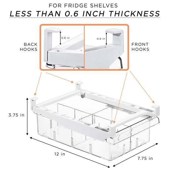 Sorbus Clear Pull Out Fridge Drawer